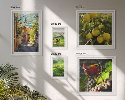 Conjunto de 5 quadros com moldura As paisagens encantadoras da Toscana
