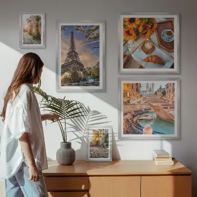 Galeria de quadros para parede vistas atmosféricas de café