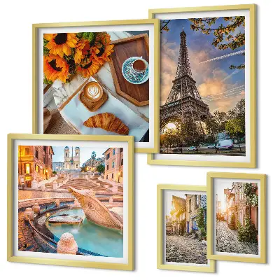 Galeria de quadros para parede vistas atmosféricas de café