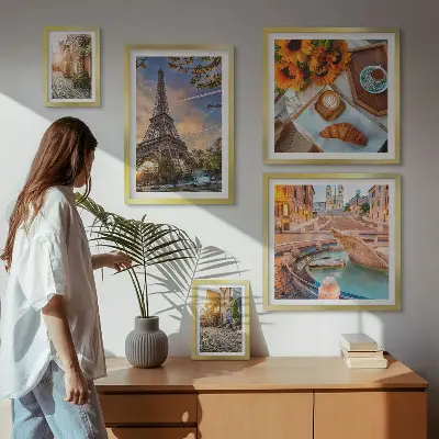Galeria de quadros para parede vistas atmosféricas de café