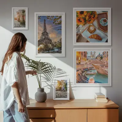Galeria de quadros para parede vistas atmosféricas de café
