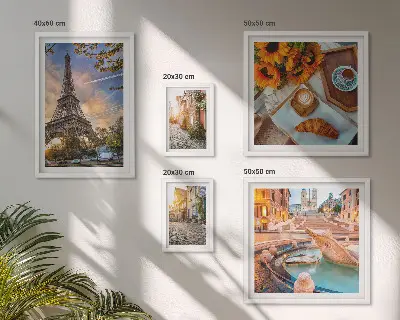 Galeria de quadros para parede vistas atmosféricas de café