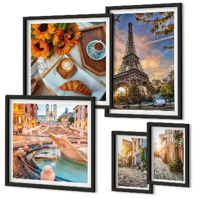 Galeria de quadros para parede vistas atmosféricas de café