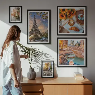 Galeria de quadros para parede vistas atmosféricas de café