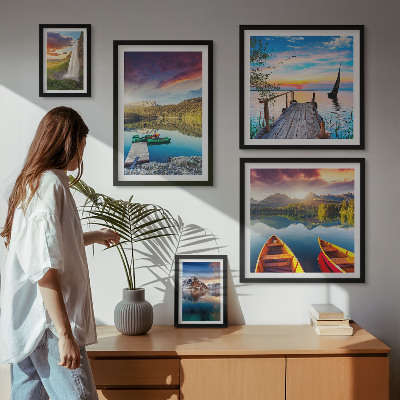 Parede galeria de quadros Paisagens cachoeiras lagos