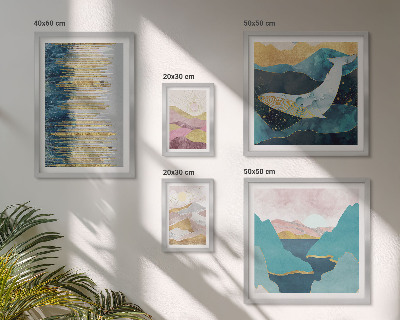 Parede galeria de quadros Montanhas abstratas mar moderno
