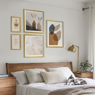 Conjunto de 5 quadros decorativos Decorações de plantas em estilo boho