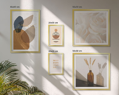 Conjunto de 5 quadros decorativos Decorações de plantas em estilo boho