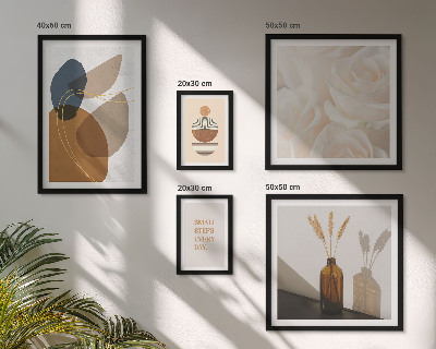 Conjunto de 5 quadros decorativos Decorações de plantas em estilo boho