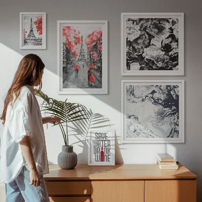 Galeria de parede Flores e padrões parisienses