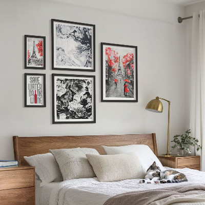 Galeria de parede Flores e padrões parisienses