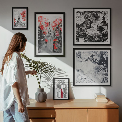 Galeria de parede Flores e padrões parisienses