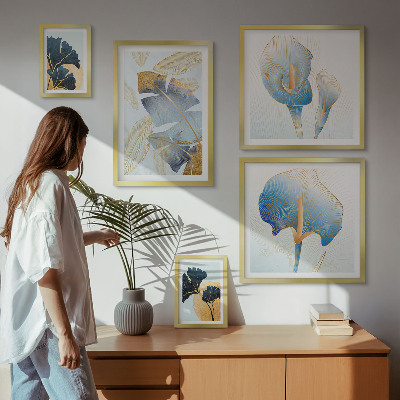 Galeria de parede Motivos vegetais modernos