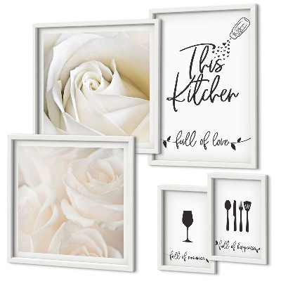 Parede galeria de quadros Decoração de cozinha com plantas estilosas