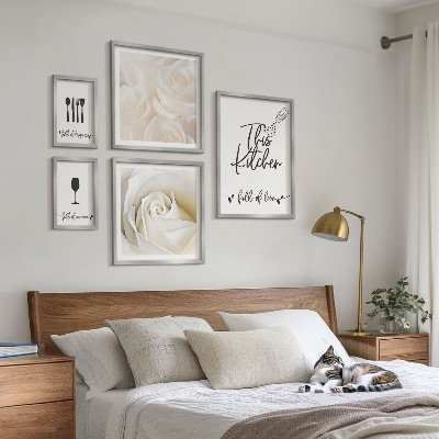 Parede galeria de quadros Decoração de cozinha com plantas estilosas
