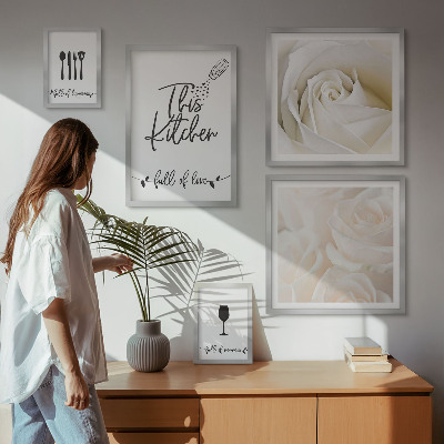 Parede galeria de quadros Decoração de cozinha com plantas estilosas
