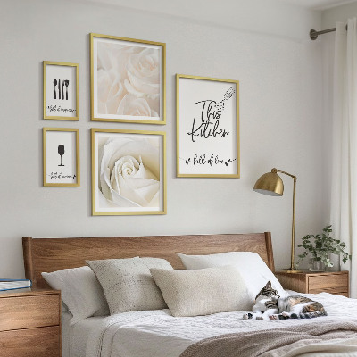 Parede galeria de quadros Decoração de cozinha com plantas estilosas
