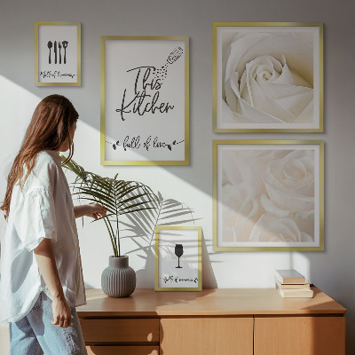 Parede galeria de quadros Decoração de cozinha com plantas estilosas