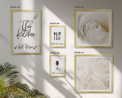Parede galeria de quadros Decoração de cozinha com plantas estilosas