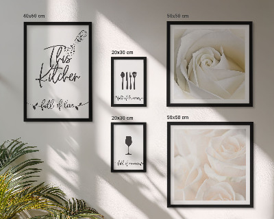 Parede galeria de quadros Decoração de cozinha com plantas estilosas