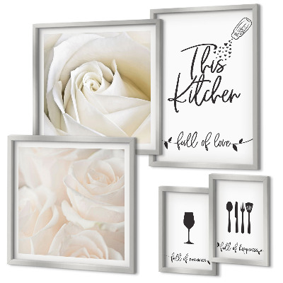 Parede galeria de quadros Decoração de cozinha com plantas estilosas