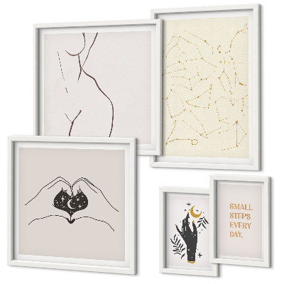 Galeria de parede Motivos espaciais minimalistas