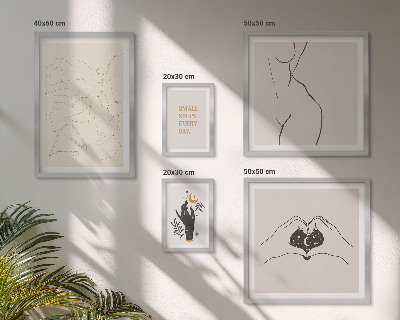 Galeria de parede Motivos espaciais minimalistas