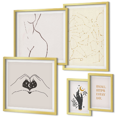 Galeria de parede Motivos espaciais minimalistas
