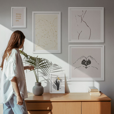 Galeria de parede Motivos espaciais minimalistas