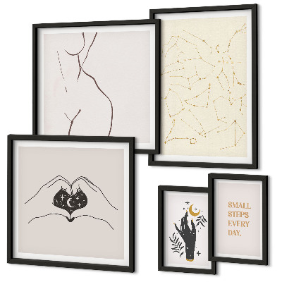 Galeria de parede Motivos espaciais minimalistas