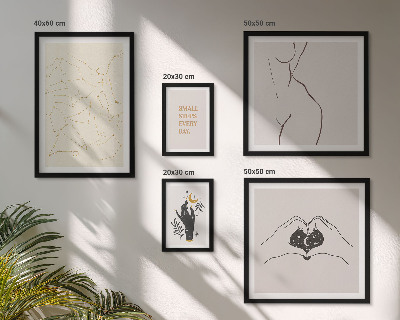 Galeria de parede Motivos espaciais minimalistas