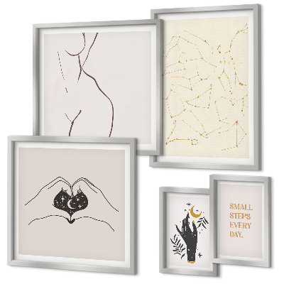 Galeria de parede Motivos espaciais minimalistas