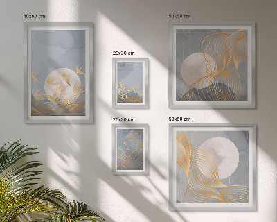 Conjunto de 5 quadros decorativos Harmonia da natureza e delicadeza