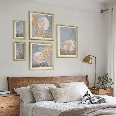 Conjunto de 5 quadros decorativos Harmonia da natureza e delicadeza