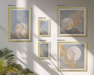 Conjunto de 5 quadros decorativos Harmonia da natureza e delicadeza