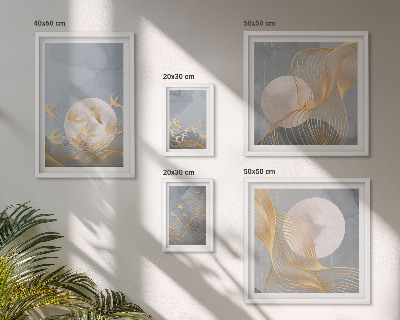 Conjunto de 5 quadros decorativos Harmonia da natureza e delicadeza