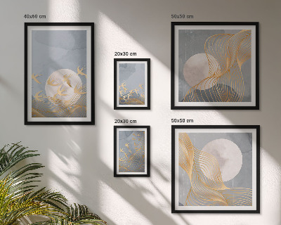 Conjunto de 5 quadros decorativos Harmonia da natureza e delicadeza