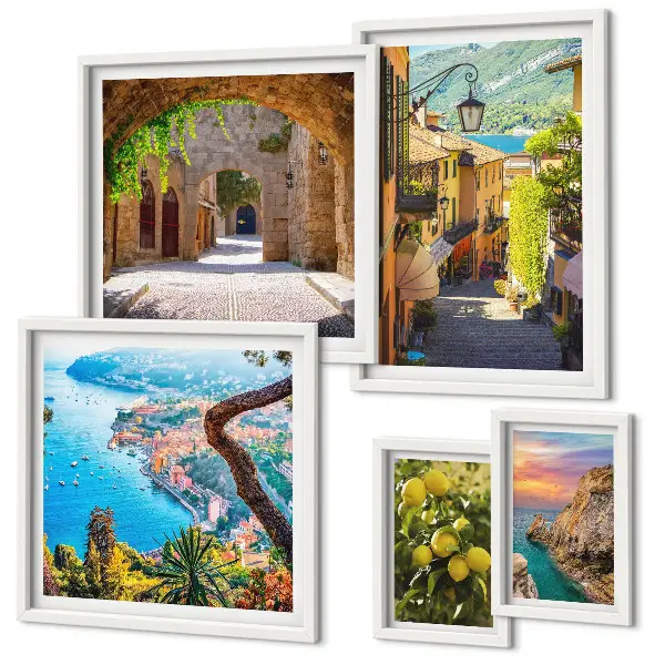 Galeria de quadros para parede com vistas encantadoras para o mar