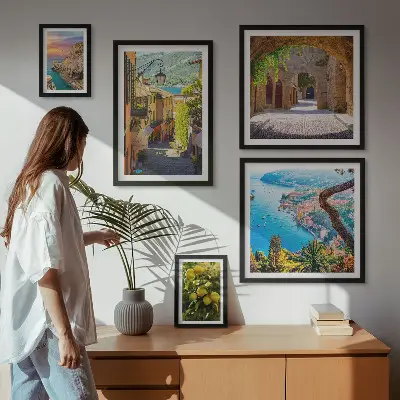 Galeria de quadros para parede com vistas encantadoras para o mar