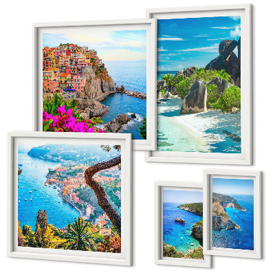Galeria de parede vistas da paisagem litorânea