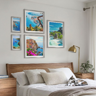 Galeria de parede vistas da paisagem litorânea