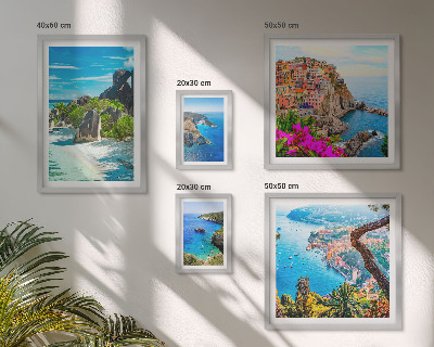 Galeria de parede vistas da paisagem litorânea