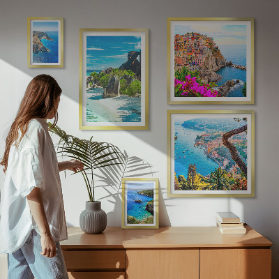 Galeria de parede vistas da paisagem litorânea