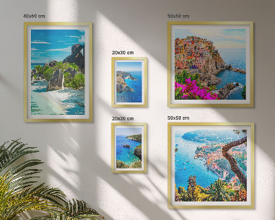 Galeria de parede vistas da paisagem litorânea