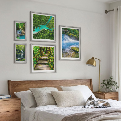 Galeria de parede Oásis verdes de paz na floresta