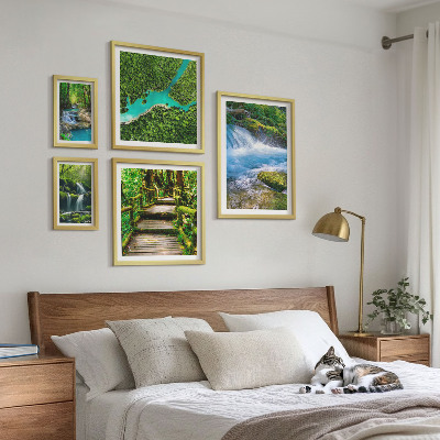 Galeria de parede Oásis verdes de paz na floresta
