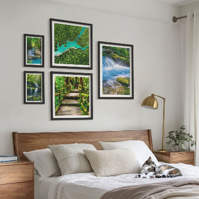 Galeria de parede Oásis verdes de paz na floresta