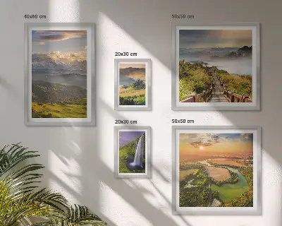 Galeria de parede paisagens de montanhas e cachoeiras