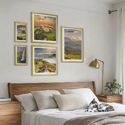 Galeria de parede paisagens de montanhas e cachoeiras