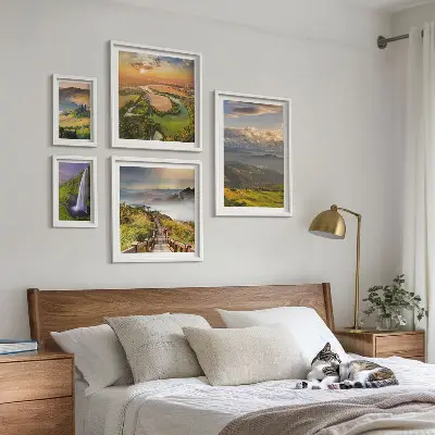 Galeria de parede paisagens de montanhas e cachoeiras